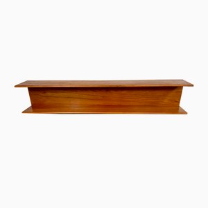 Long Minimalist Teakwood Wall Shelf, Germany, 1960s-JP-1765046