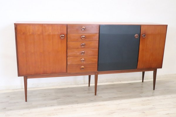 Long Sideboard in Teak Veneer, 1960s-DCO-1777085