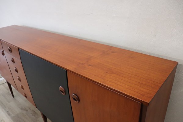 Long Sideboard in Teak Veneer, 1960s-DCO-1777085