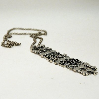 Long Silver Necklace by Marianne Berg for Uni David-Andersen, Norway, 1960s-HEU-946981