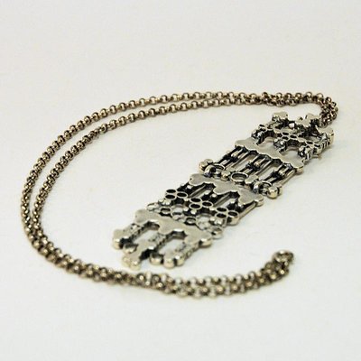 Long Silver Necklace by Marianne Berg for Uni David-Andersen, Norway, 1960s-HEU-946981