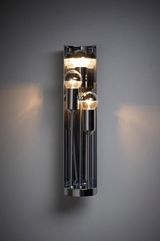 Long Space Age Chrome Wall Lamp with Reflector from Cosack Leuchten, 1950s