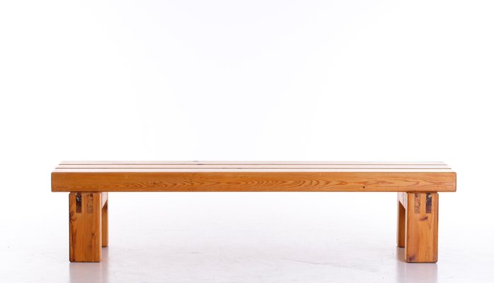 Long Swedish Bench in Pine, 1970s-QU-1706896