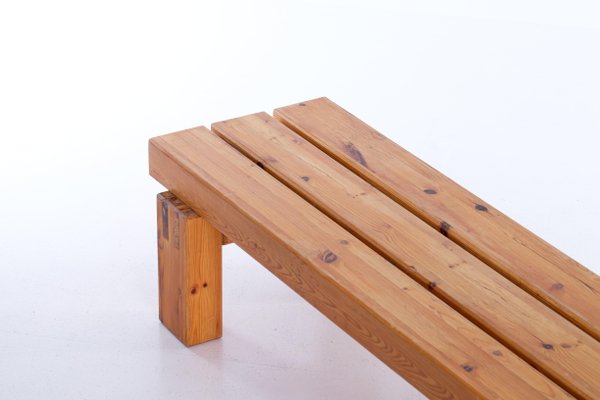 Long Swedish Bench in Pine, 1970s-QU-1706896