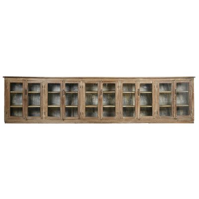 Long Wall Showcase to Hang in Wood and Zinc-NQ-1820334