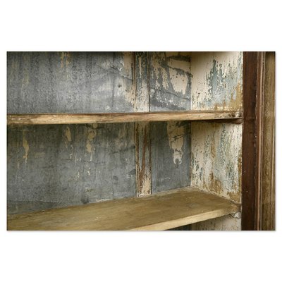 Long Wall Showcase to Hang in Wood and Zinc-NQ-1820334