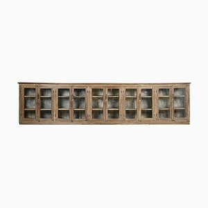 Long Wall Showcase to Hang in Wood and Zinc-NQ-1820334