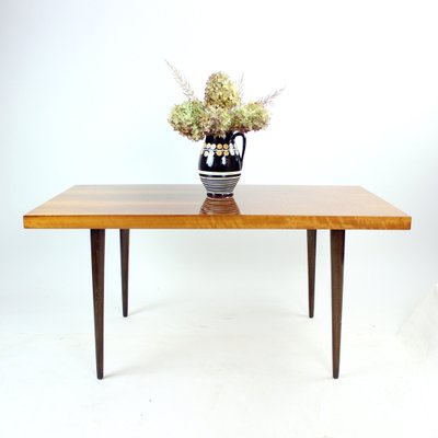 Long Walnut & Oak Coffee Table, Czechoslovakia, 1960s-UL-1238797