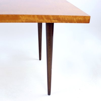 Long Walnut & Oak Coffee Table, Czechoslovakia, 1960s-UL-1238797