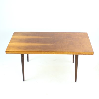 Long Walnut & Oak Coffee Table, Czechoslovakia, 1960s-UL-1238797