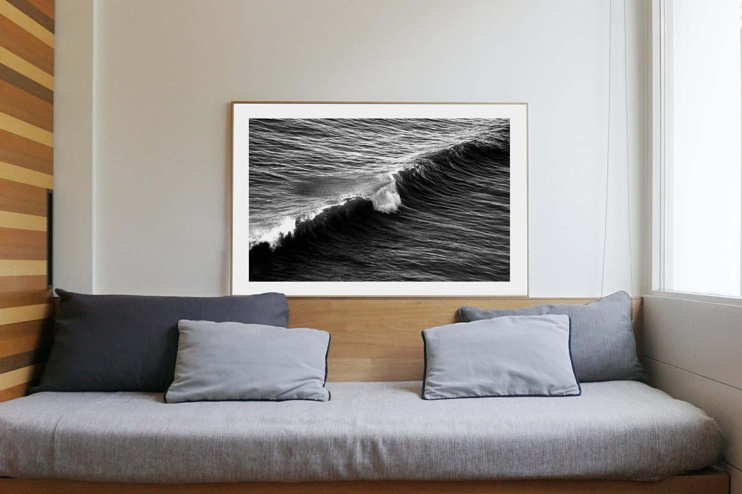 Long Wave in Venice Beach, Black and White Giclée Print on Matte Cotton Paper 2020