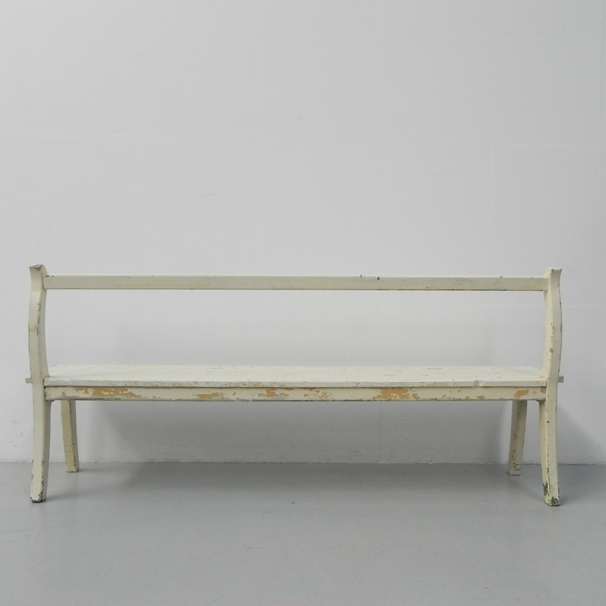 Long Wooden Cafe Bench, 1930s