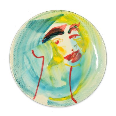 Look at You - Original Hand-Made Flat Ceramic Dish by A. Kurakina - 2019 2019-ZCI-758747