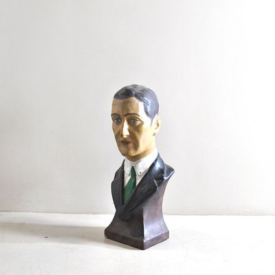 Lopez, Half Bust of a Man, Papier-Mâché, 1960s-JQO-912465