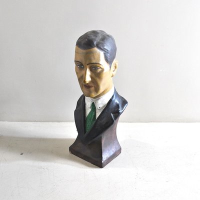 Lopez, Half Bust of a Man, Papier-Mâché, 1960s-JQO-912465