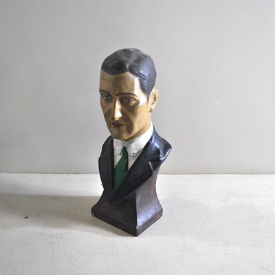 Lopez, Half Bust of a Man, Papier-Mâché, 1960s-JQO-912465