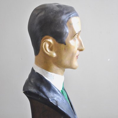 Lopez, Half Bust of a Man, Papier-Mâché, 1960s-JQO-912465