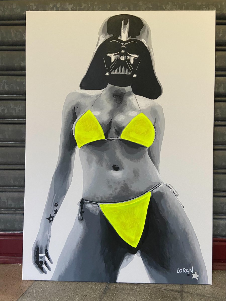 Loran, Fille en jaune, 2021, Acrylic on Canvas