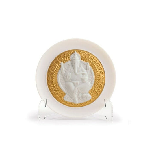 Lord Ganesha Decorative Plate by Lladró #Golden Lustre