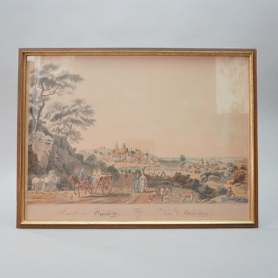 Lorenz Janscha, J. Ziegler, View of Oppenheim, Colored Etching-RST-1241119