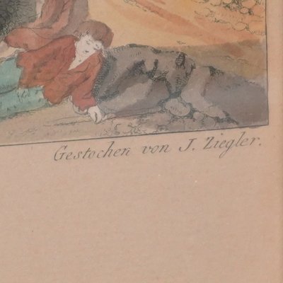 Lorenz Janscha, J. Ziegler, View of Oppenheim, Colored Etching-RST-1241119