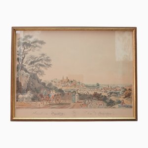 Lorenz Janscha, J. Ziegler, View of Oppenheim, Colored Etching-RST-1241119