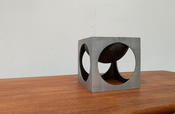 Lorenzo Burchiellaro, Mid-Century Italian Modernist Cube Sculpture-UAH-1121940