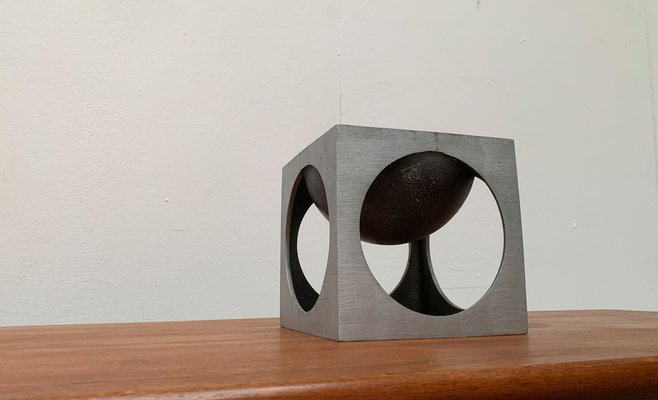 Lorenzo Burchiellaro, Mid-Century Italian Modernist Cube Sculpture-UAH-1121940