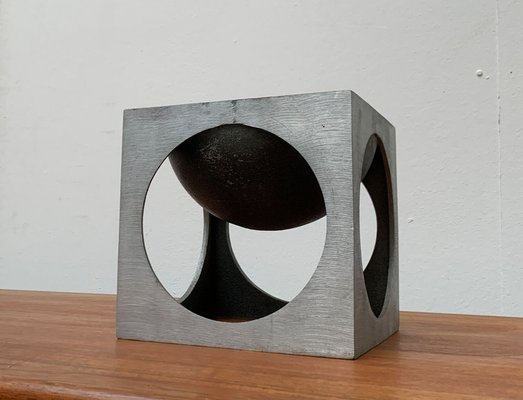 Lorenzo Burchiellaro, Mid-Century Italian Modernist Cube Sculpture-UAH-1121940