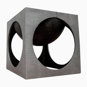 Lorenzo Burchiellaro, Mid-Century Italian Modernist Cube Sculpture-UAH-1121940