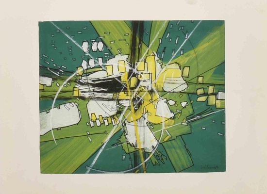 Loris Ferrari, Abstract Composition, Original Drawing, 1987-ZCI-1281575