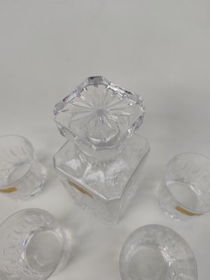 Lorraine Crystal Whiskey Service, 1980s, Set of 7-EHL-2040606