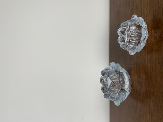 Lotus Glass Candleholders from Holmegaard, Denmark, 1970, Set of 2-NJY-2040361