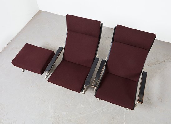 Lotus Lounge Chairs and Ottoman by Rob Parry for Gelderland, 1960s, Set of 3-BPT-1482981