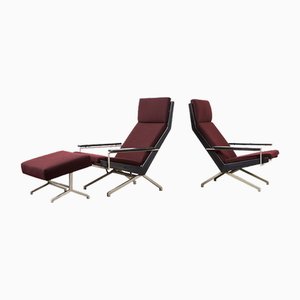 Lotus Lounge Chairs and Ottoman by Rob Parry for Gelderland, 1960s, Set of 3-BPT-1482981