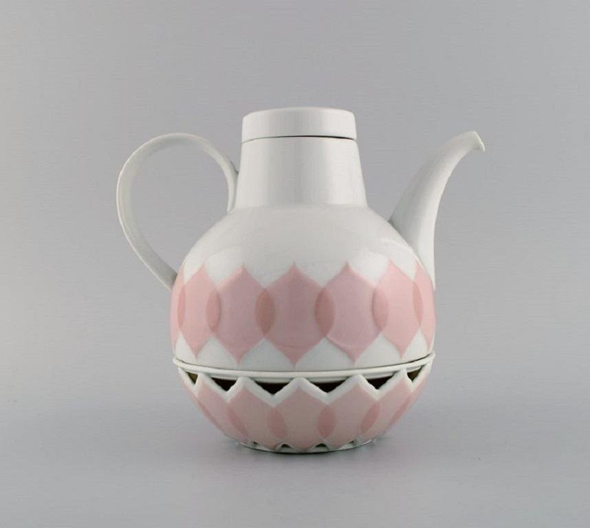 Lotus Teapot with Heater by Bjørn Wiinblad for Rosenthal, 1980s, Set of 3