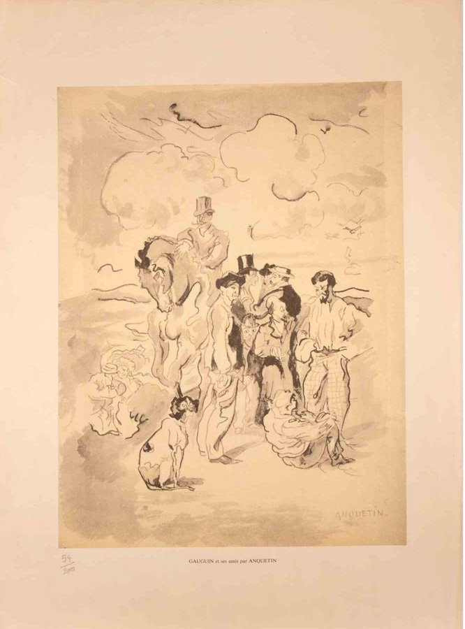 Louis Anquetin, Gauguin et Ses Amis, Early 20th Century, Lithograph