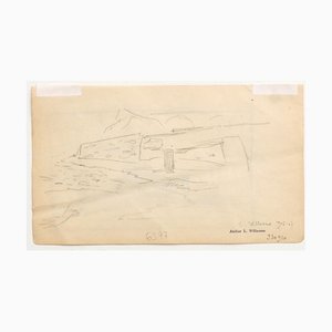 Louis-Charles Willaume, Landscape, Original Pencil on Paper, 1905-ZCI-808841