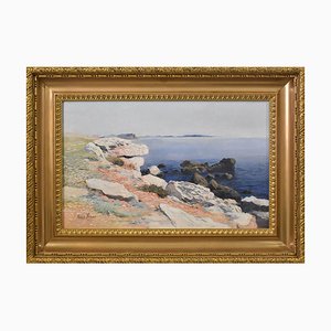 Louis Haas, Seascape, Oil on Canvas, 20th Century, Framed-YVI-1768946