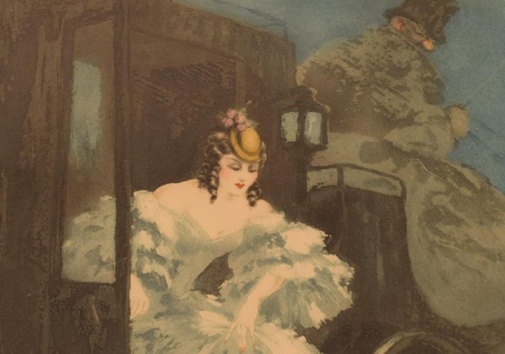 Louis Icart, Arrival, 1920s, Etching on Paper