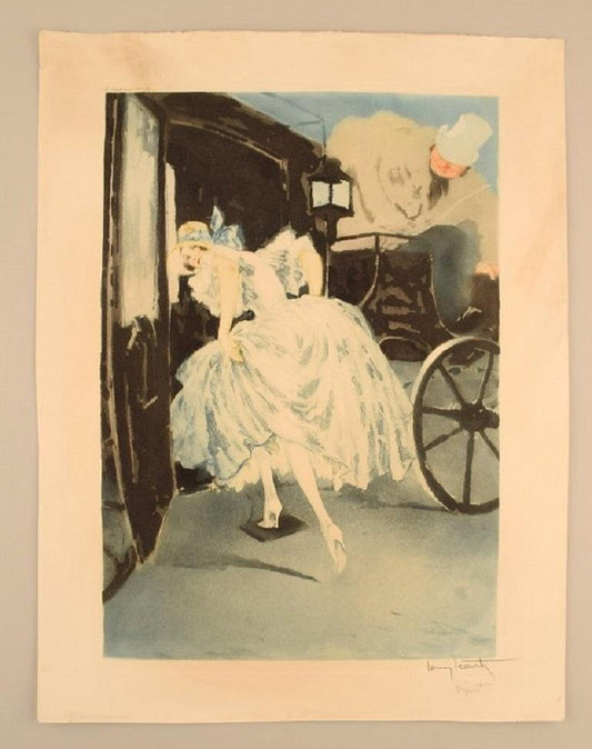 Louis Icart, Départ, 1920, Etching on Paper