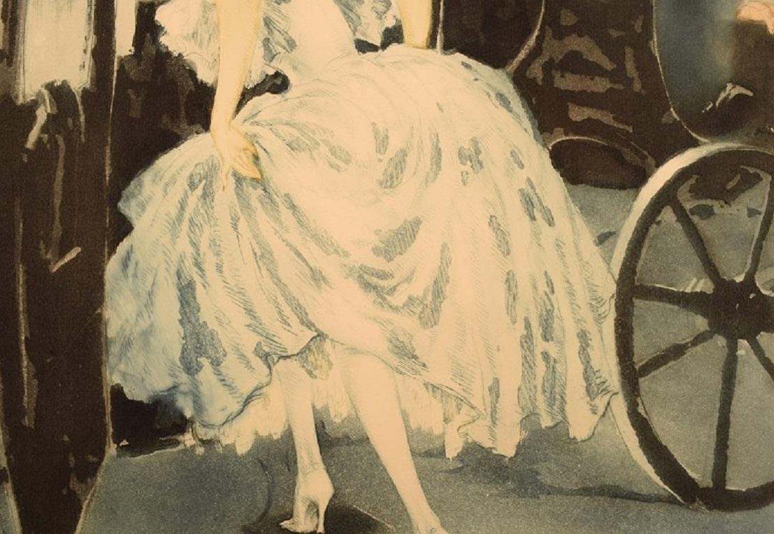 Louis Icart, Départ, 1920, Etching on Paper