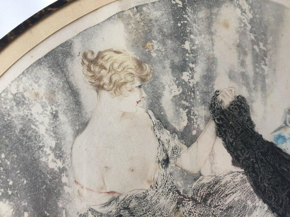 Louis Icart, Woman Has the Malle, 1900s, Engraving, Framed