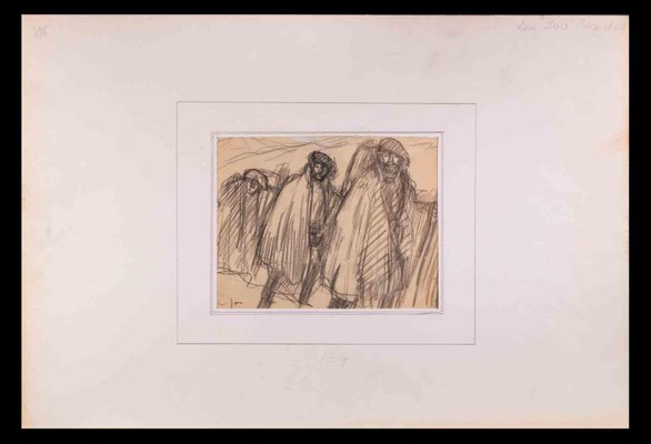 Louis Jou, Walk, Pencil Drawing, Early 20th Century-ZCI-1343931