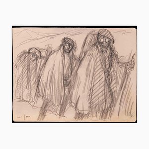 Louis Jou, Walk, Pencil Drawing, Early 20th Century-ZCI-1343931