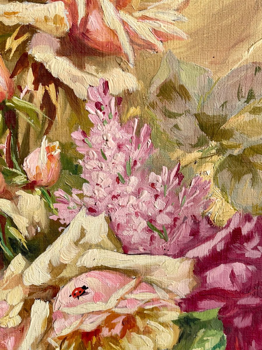 Louis Lartigau, Bouquet of Flowers, Oil on Canvas, 19th Century