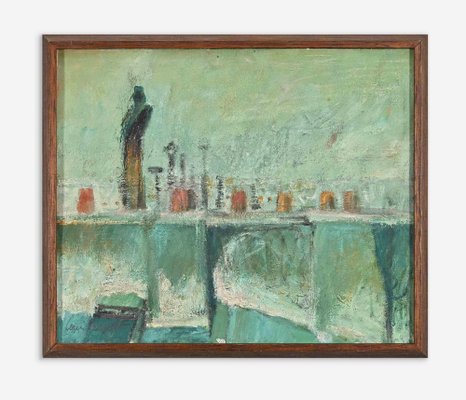 Louis Mazot, City View, Mixed Media, Late 20th Century-ZCI-1788945