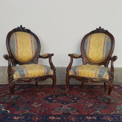 Louis Philippe Armchairs, 1850s, Set of 2-NEL-1796504