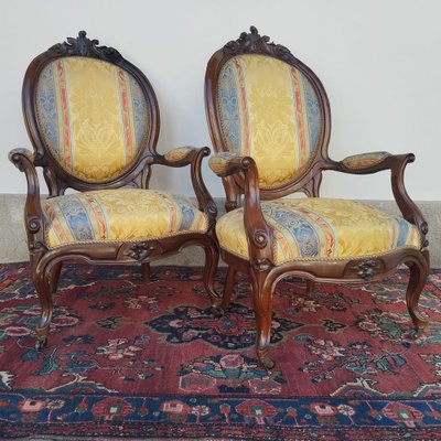 Louis Philippe Armchairs, 1850s, Set of 2-NEL-1796504