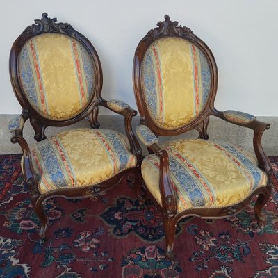 Louis Philippe Armchairs, 1850s, Set of 2-NEL-1796504